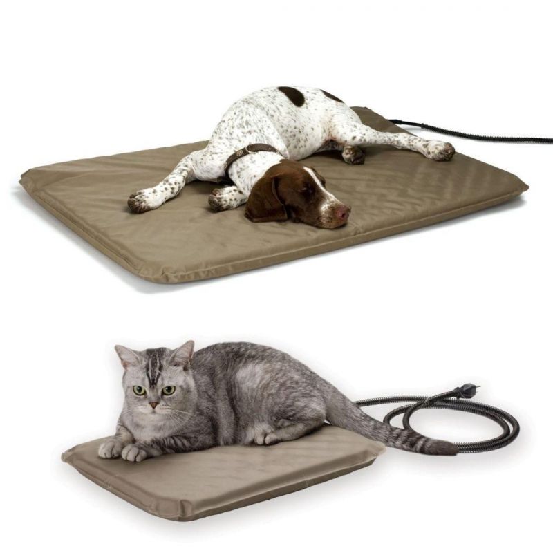 Soft Heated Weatherproof Pet Bed (14" X 18") for Indoor or Outdoor Use