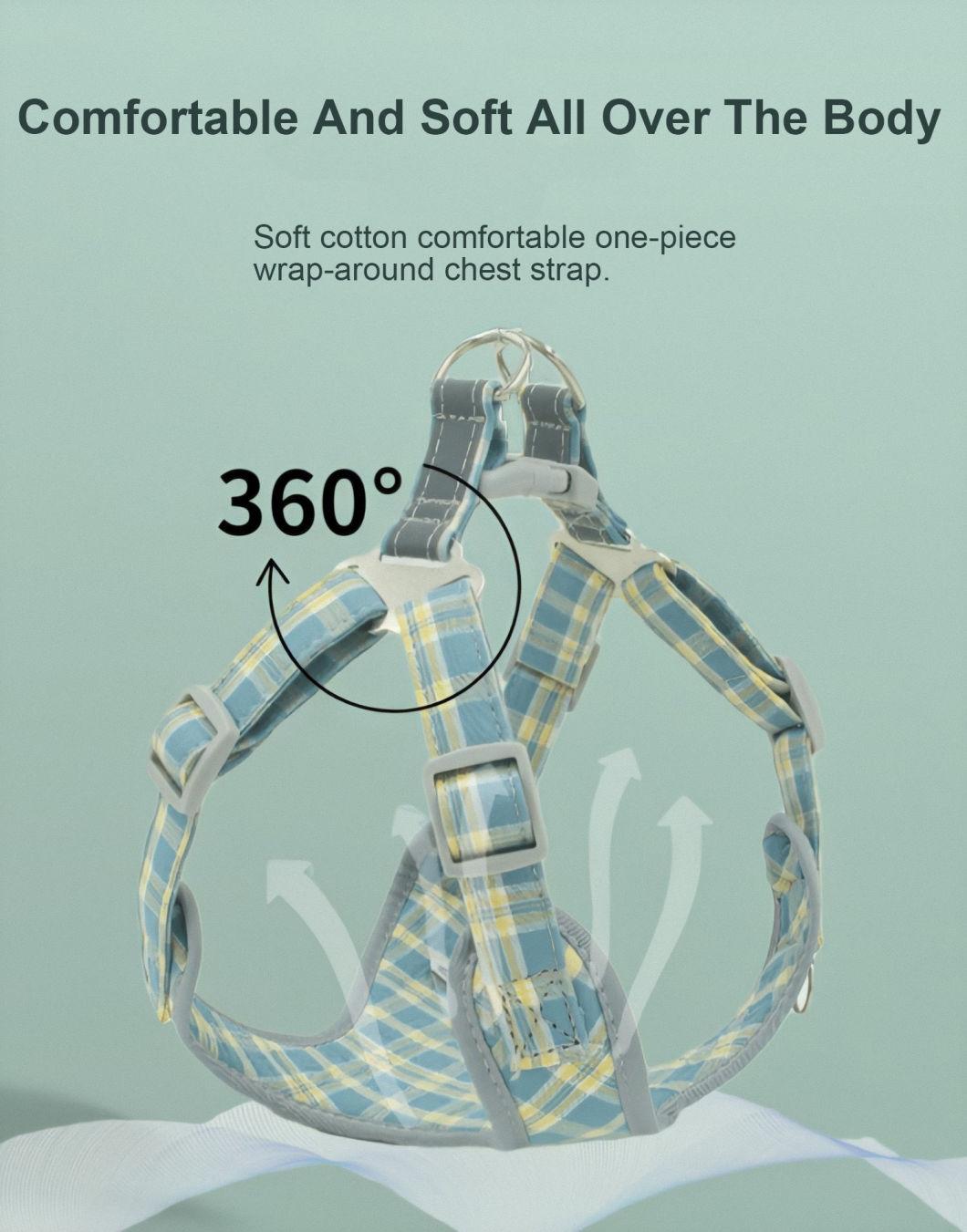 Breathable Pattern Reflective Small Medium Soft Puppy Pets Accessories Dog Harness Set