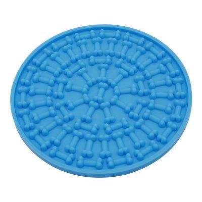 Bone Bathroom Lick Mat Dog Silicone Dog Mat Slow Food Dog Lick Mat with Suction Cup