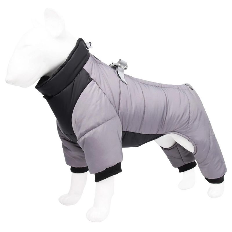 Dog Products, Amazon R New Cotton-Padded Clothes Reflective Color Matching Small and Medium-Sized Dog Legs Cotton-Padded Jacket