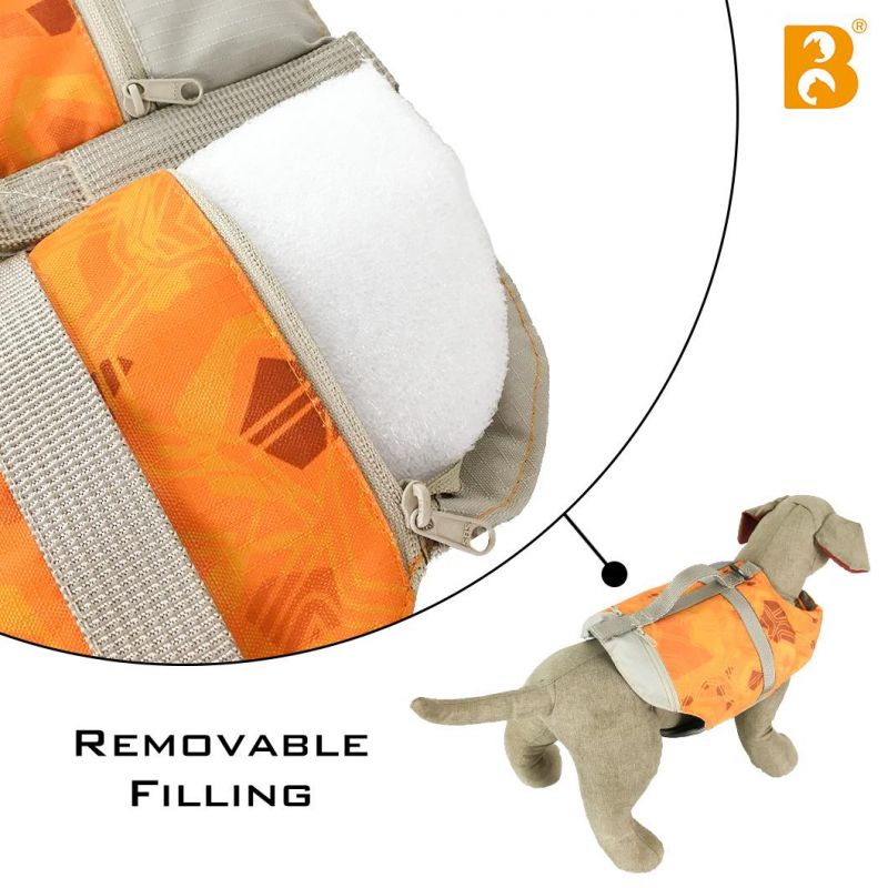 2022 Float Removable Machine Washable Reflective Dog Life Jacket