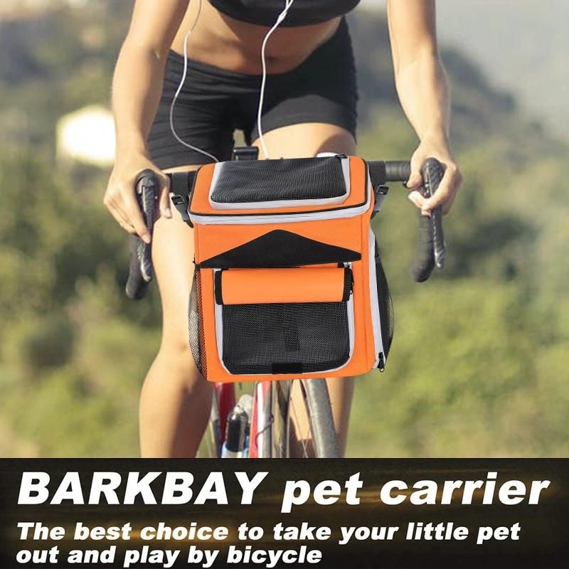 Portable Pet Carrier Booster Backpack Pet Carriers Pet Carrier Bicycle Basket Bag for Dog Cat