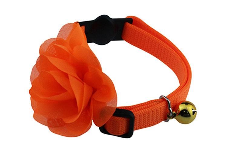 High Quality Adorable Flowers Custom Nylon Cat Collar with Breakaway Cat Collar Buckles