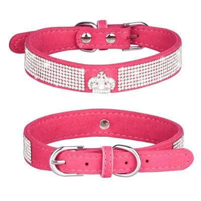 Leather Diamond Dog Collars for Training