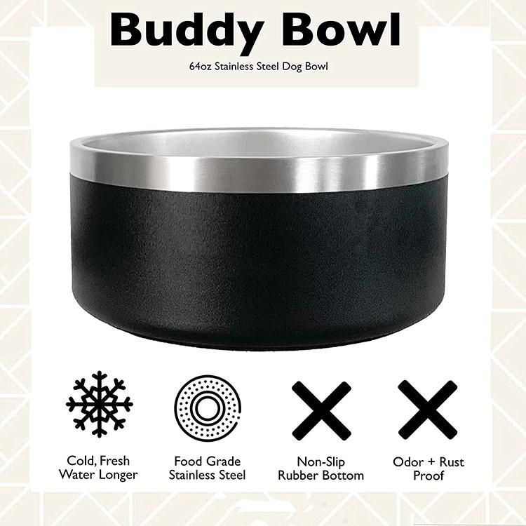 Stainless Steel Pet Dog Bowl Food Feeder with Custom Logo