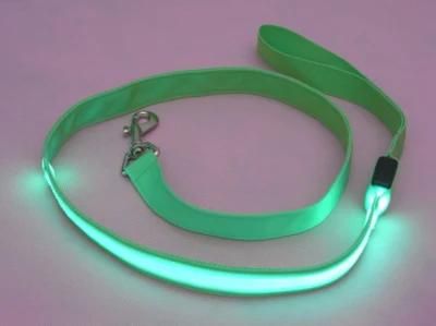 Dog Chain LED Luminous Traction Rope Luminous Nylon Pet Belt Dog Leash