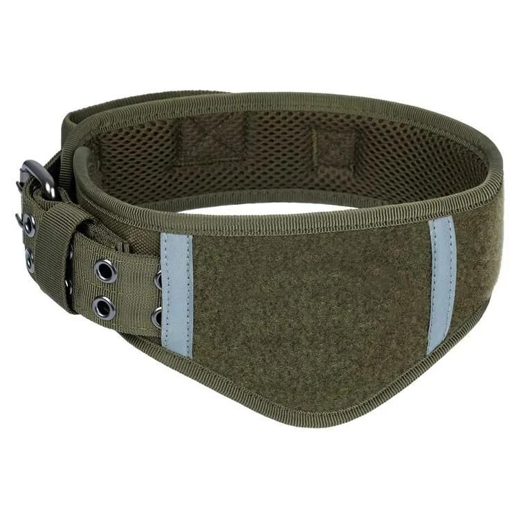 Adjustable Dog Collars Military Heavy Duty Metal Buckle Tactical Collar