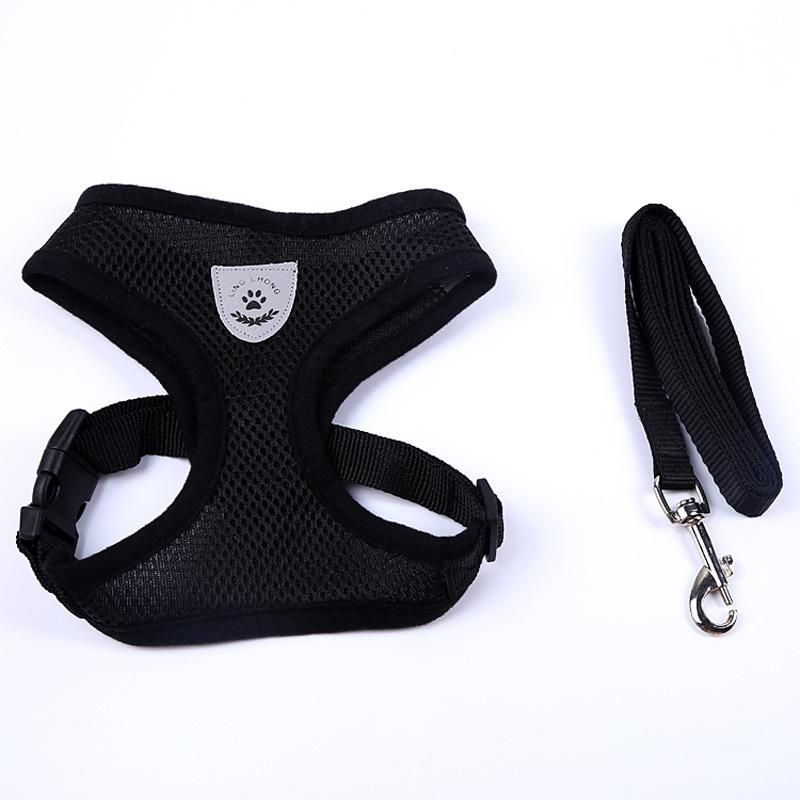 Dog Harness Vest Breathable Adjustable Mesh Pet Collar Chest Strap Leash Pet Products