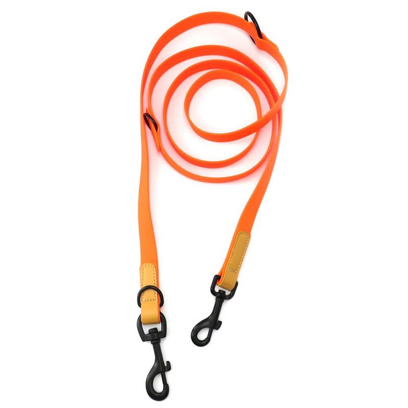 Multifunctional Waterproof Double End Dog Training Leads with Leather Padding