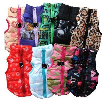 Warm Reversible Dog Coat Thick Padded Comfortable Winter Dog Jacket Safety Dog Vest