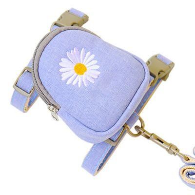 Blue Color Multi-Function Self Carrier Cats Dogs Pet Backpack Leash Harness Set