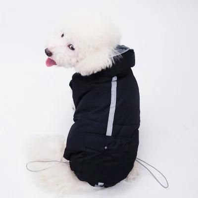 Adjustable Reflective Hoodie Velcro Coat Dog Accessories Apparel Pet Clothes