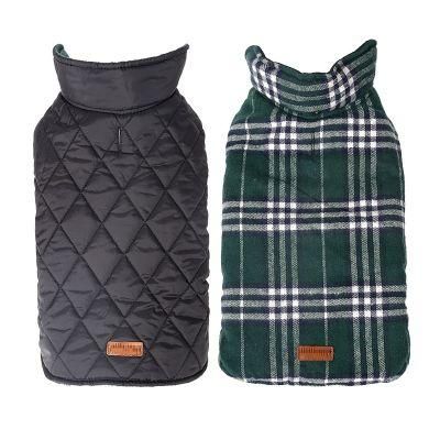 Windproof Dog Warm Winter Plaid Coat