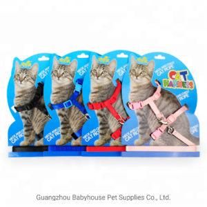 China Manufacturer High Quality Nylon Cat Lead Harness with Leash