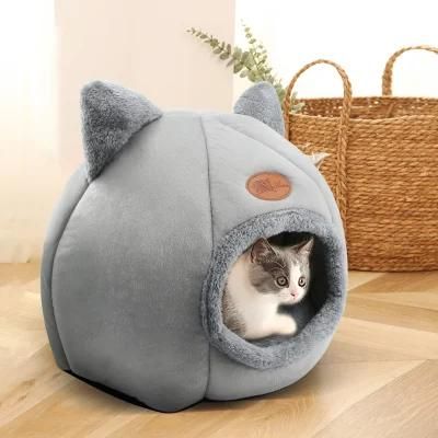 Cute Fluffy Beds Pet Bed Mat Cushion Calming Donut Cat Beds Comfy Warm Cat Puppy Washable Pet Bed