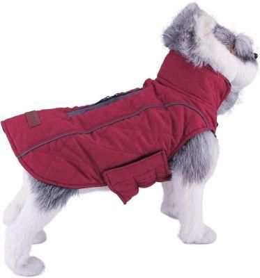 Padded Comfortable Winter Dog Jacket Reflective Safey Dog Vest