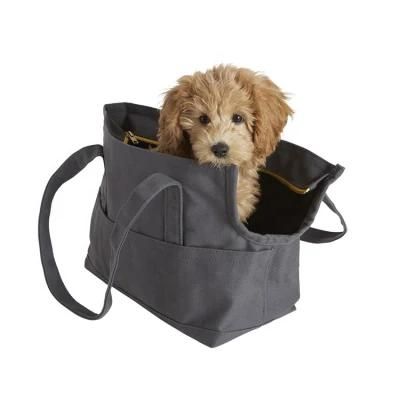 Professional China Competitive Supplier Canvas Foldable Tote Shoulder Pet Carrier Bag