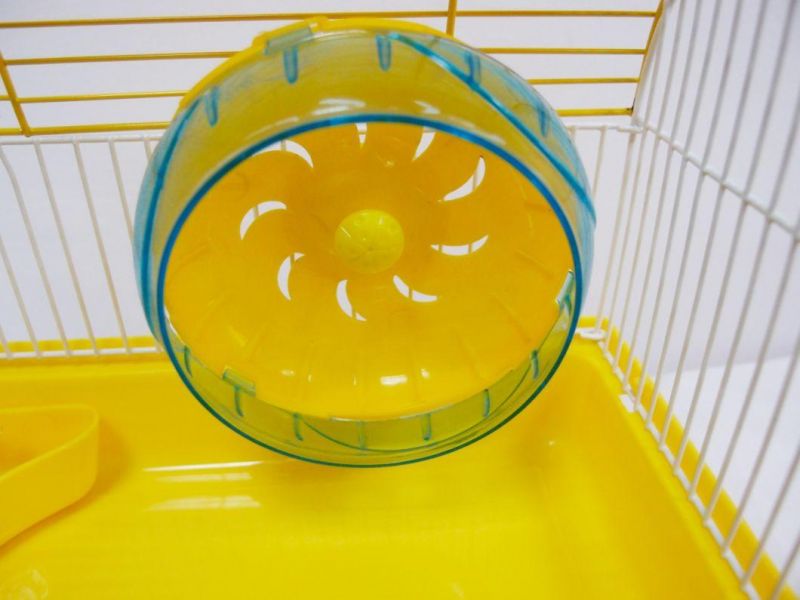 Hamster Cage with Running Wheels New Metal Pet Hamster House for Small Animal