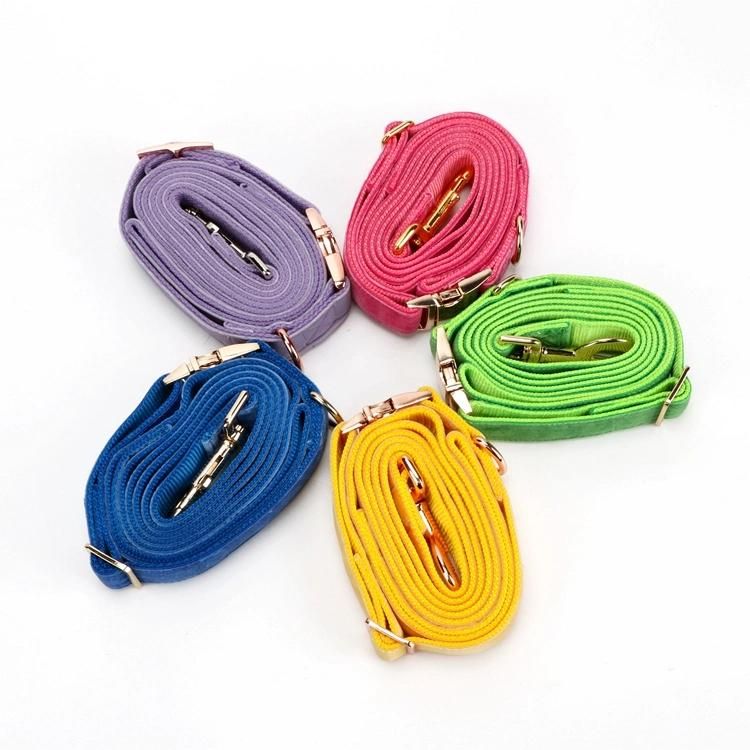 Four Color Choice Velvet Dog Collar and Leash
