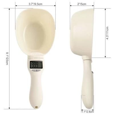 Pet Food Measuring Scoop Dog Cat Food Detachable Digital Spoon
