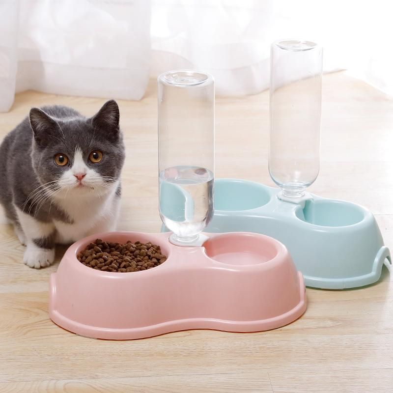 Pet Bowls Dog Food Water Feeder Pet Drinking Dish Feeder Cat Puppy