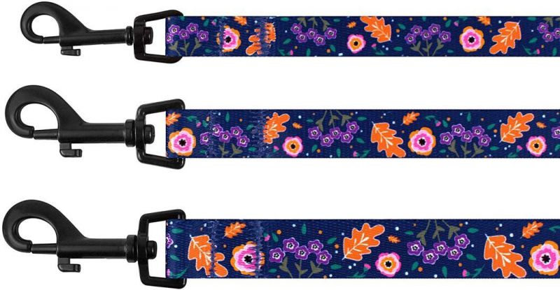 Floral Dog Leash Nylon Pattern Flower Print Adjustable Pet Leashes