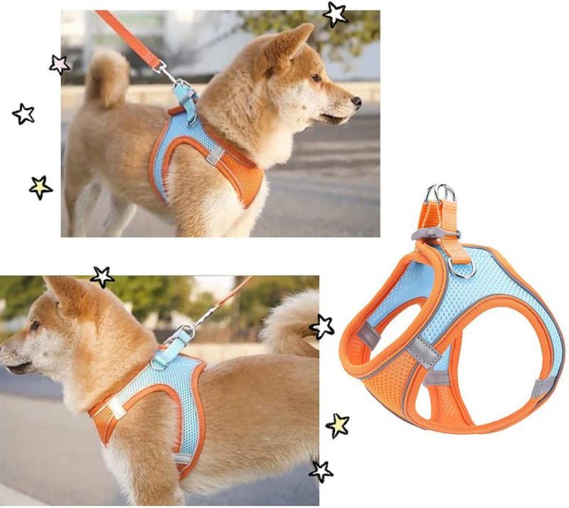 Latest High Quality Breathable Reflective Pet Harness with Matching Pet Leash