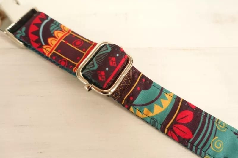 British Style Colorful Gingham Accessory The Scotland Plaid Fashion Dog Collars and Leash Metal Buckles