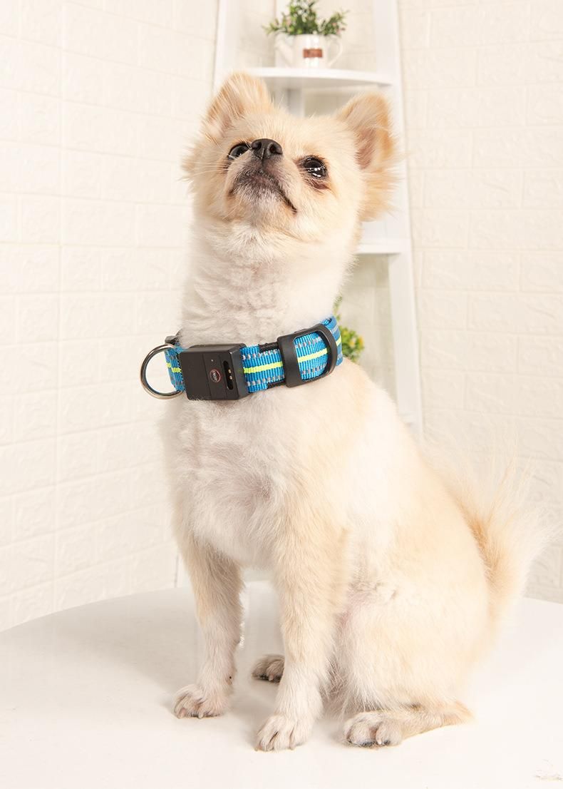 Reflective Waterproof Rechargeable Light-Emitting Collar Multi-Function LED Dog Collar