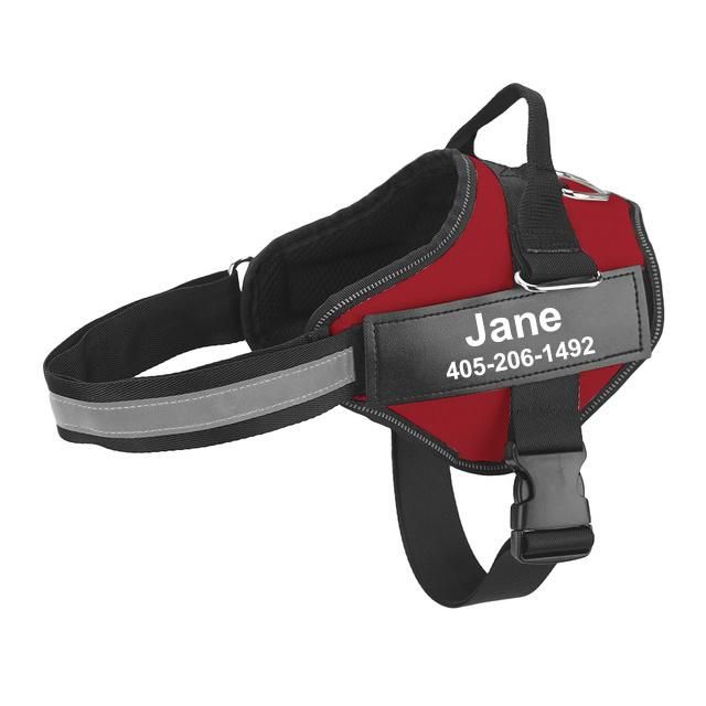 Personalized Dog Harness Reflective Adjustable Dog Harness Vest Pet Accessory
