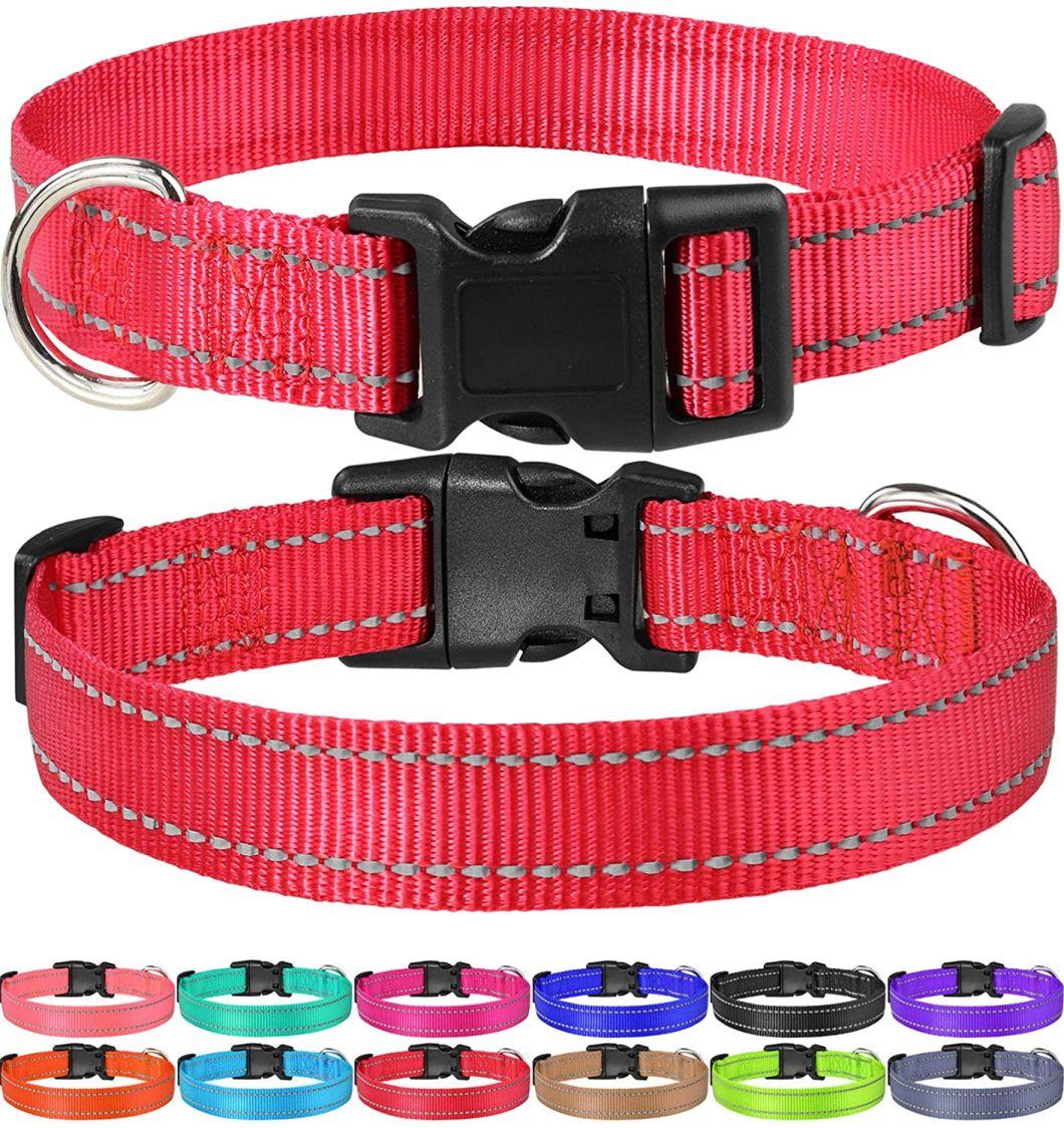 Sturdy Classic Reflective Nylon Dog Collar