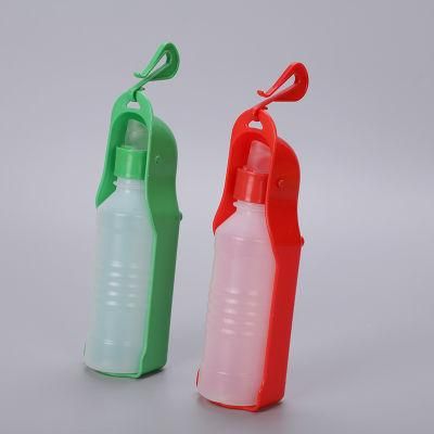Dog Travel Portable Plastic Pet Water Bottle Outdoor Deed Drinking Bottle