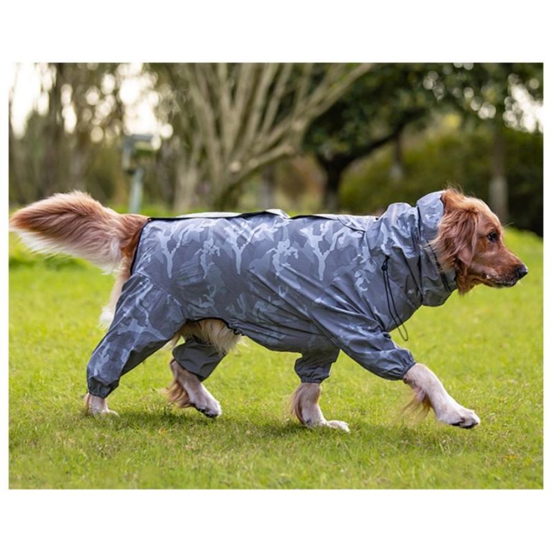 Outdoor Waterproof Reflective 4-Leg Dog Jacket Dog Coat Abrigo De Lluvia De Perro