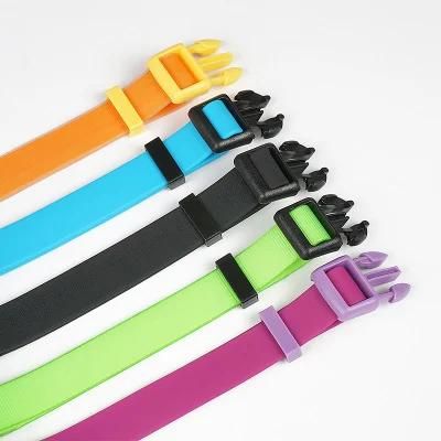 High Quality Large Odor Free Proof Adjustable Rubber Silicone Coated Webbing TPU Pet Dog Collar and Leash