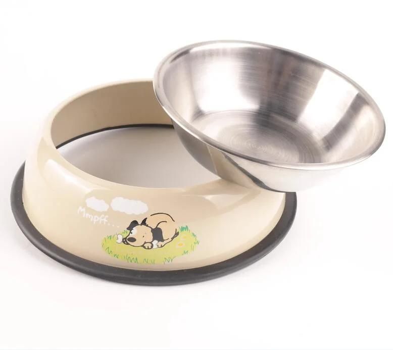 270ml to 800ml Hot Selling Stainless Steel Pet Food Bowl Non-Slip Feeding Detachable Pet Bowl