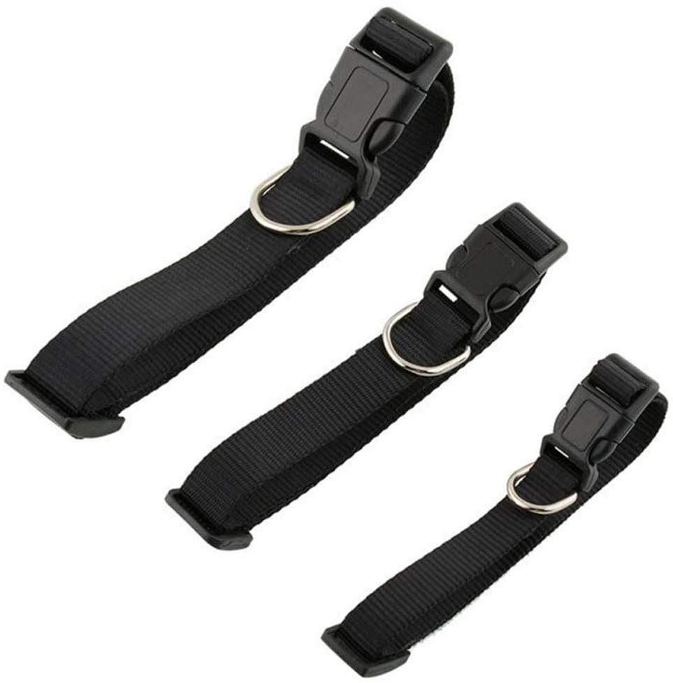 Adjustable Nylon Dog Collar, Classic Solid Colors for Small Sized Dogs Neck