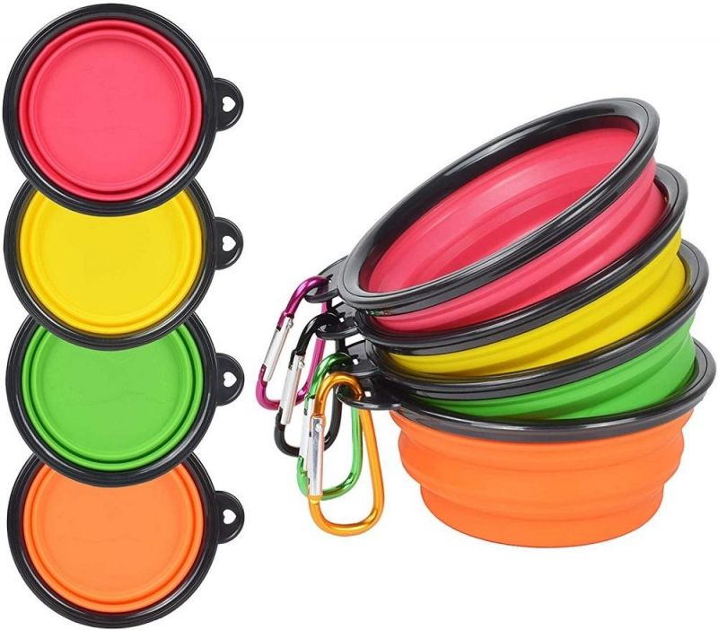 Individual Packing Pet Travel Water Drinking Silicone Dog Bowls
