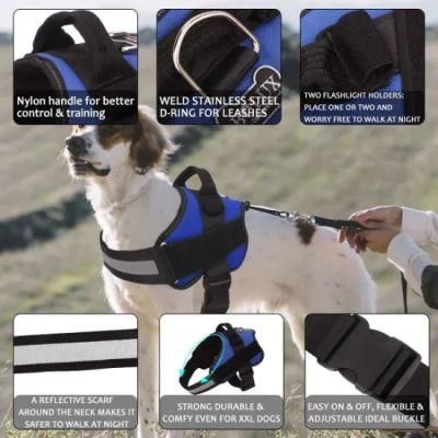 Hot Sale Custom Adjutable Reflective Breathable Outdoor Pet Harness Dog Training Vest
