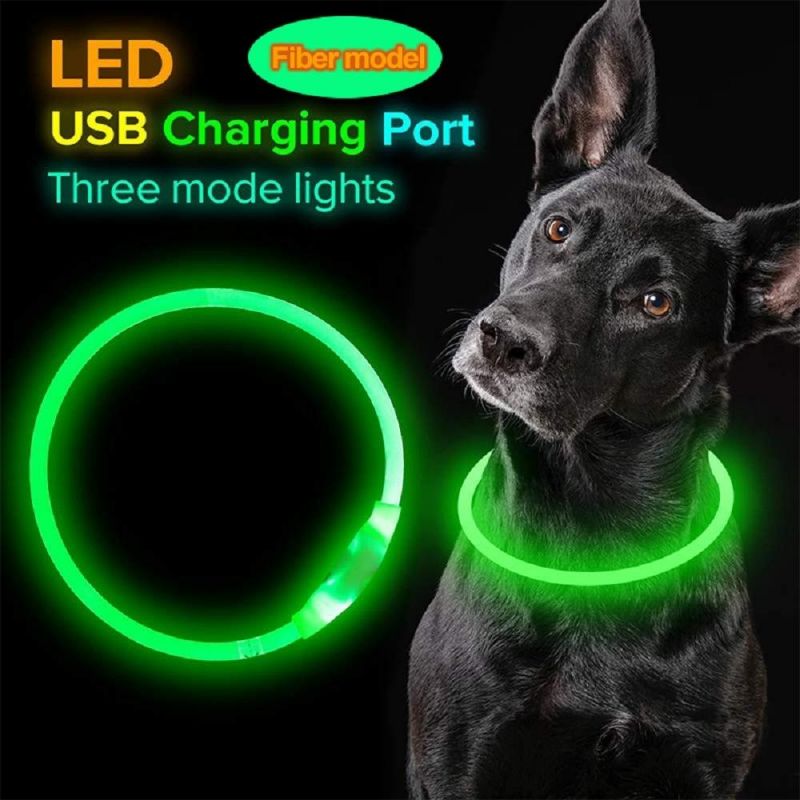 LED Pet Dog Necklace Light Collar Makes Dog Visible and Safe