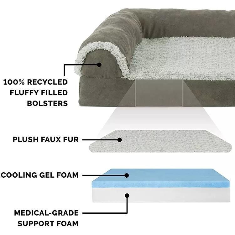 Luxury Removable Pet Sofa Bed Memory Foam Pet Dog Beds