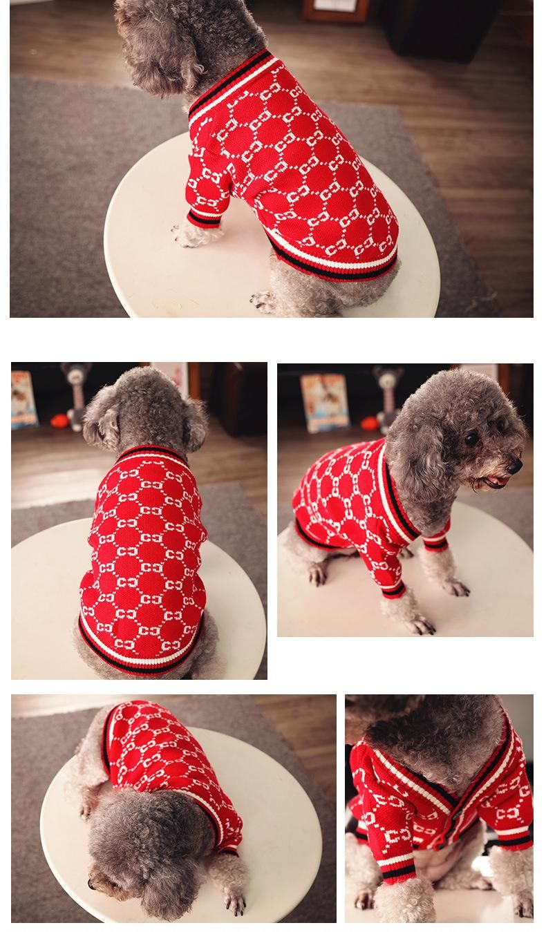 Fashion Cartoon Design Woolen, Keep Warm Knit Tops Clothing Puppy Coat Jumper Large Pets Sweaters//