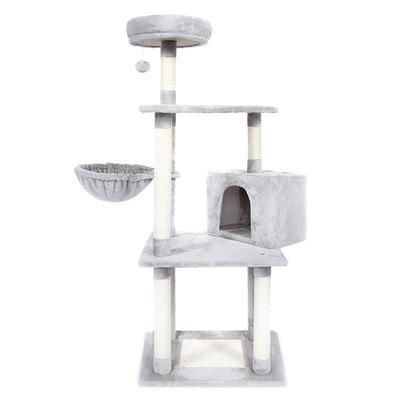 Cat Wooden Pet Products Tree Supply Wholesale Sisal Pet Cat Space Cabin Climbing Frame Wooden Furniture Tower Cat Tree Condos House Scratcher