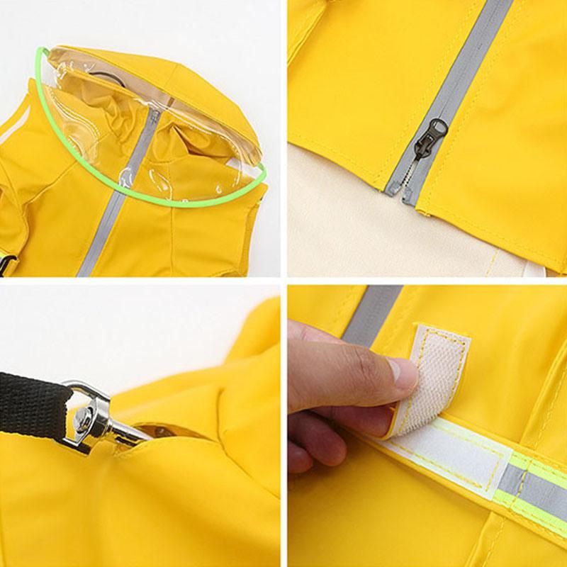 Dog Rain Poncho Pet Raincoat with Hood