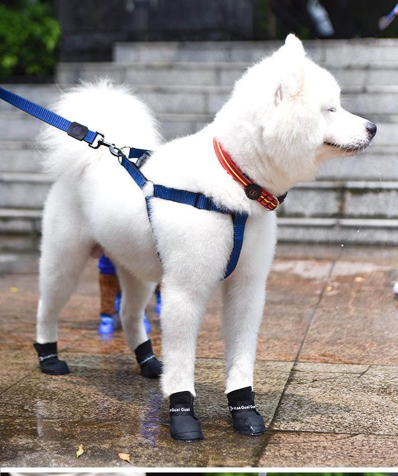 4PCS/Set Pet Dog Rain Shoes for Rubber Portable Anti Slip Waterproof Pet Dog Cat Rain Shoes