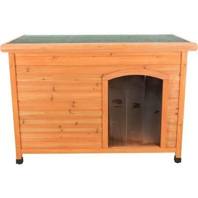 Large Wooden Outdoor Dog Kennel Dog Shelter Waterproof Wooden Dog House with Plastic Curtain