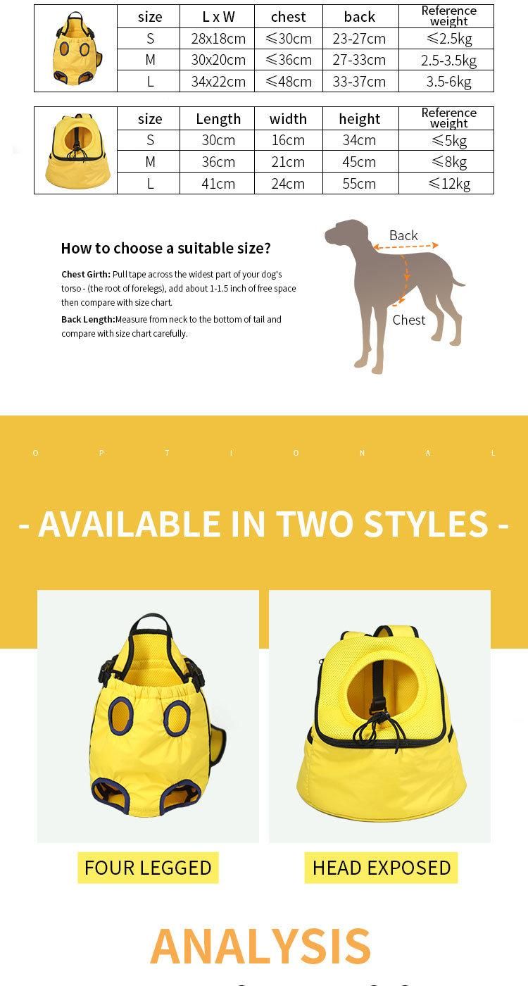 Wholesale Factory Durable Mesh Customized Logo Pet Travel Backpack Dogs Carriers Bag