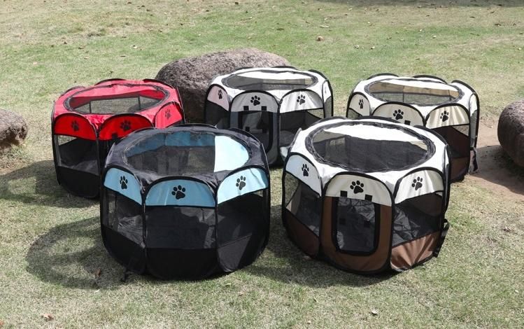 Customize OEM ODM Portable Foldable Travel Outdoor Dogs Cats Playpen Pet Dog Fence