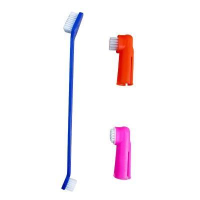 Pet Beauty Toothbrush Dog Cat Dental Stone Cleaning Kit Health Tooth Toothpaste for Dogs Pet Dental Care Kit Blue