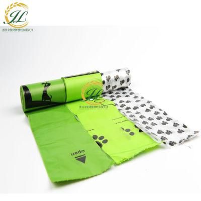 100% Compostable &amp; Biodegradable Corn Starch Pet Waste Cleaning Bags Dog Waste Poop Bag in Roll