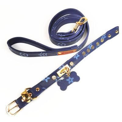 Competitive Price OEM Custom Waterproof Big Pet Dog Collar and Leash Set Leather
